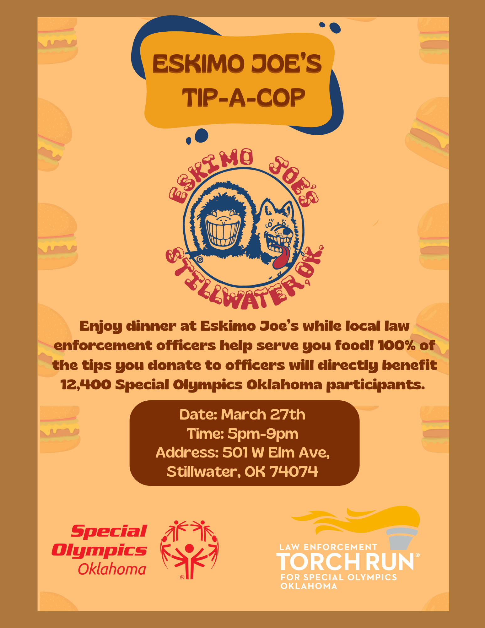 Eskimo Joe's Tip-A-Cop - Special Olympics Oklahoma